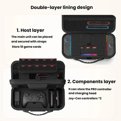 For Nintendo Switch 2 STARTRC GAMES Double Storage Bag Large Capacity Tote Bag, Tote Bag