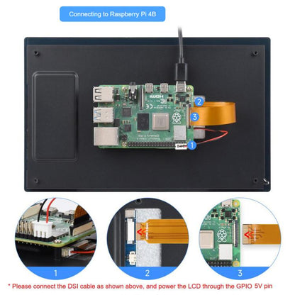 9 inch DSI High Color Gamut Touch Screen 720x1280 Pixel IPS Tempered Glass Panel Support 10 Points Touch, 32772