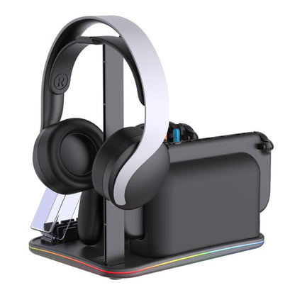 ipega 12-in-1 Multi-Function Charging Dock for Nintendo Switch 2/Switch Joy-Con Charging, Pro Controller Dock, Cooling Fan, Game & Headset Storage Organizer, 12-in-1
