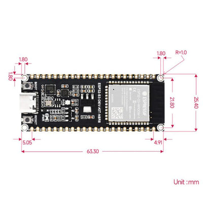 Microcontroller 2.4GHz Wi-Fi Development Board, 240MHz Dual Core Processor, WAVESHARE ESP32-S3-DEV-KIT-N8R8, WAVESHARE ESP32-S3-DEV-KIT-N8R8-M With Pre-soldered Headers, WAVESHARE ESP32-S3-DEV-KIT-N16R8
