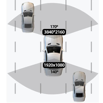 4K Dual Recording WiFi Smartphone Connected Car Dash Cam, Front+Rear, Front+Rear+GPS Track, Front+Inside, Front+Inside+GPS Track