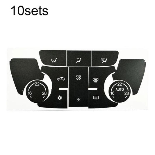 For Buick Encore / Verano 10sets Air Conditioner Control Panel Button Repair Stickers, Automatic, Manual