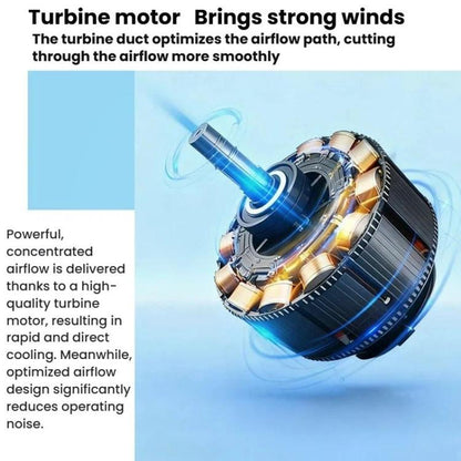 Mini Turbo Convenient USB Dazzling Colorful Light Handheld Fan, F22
