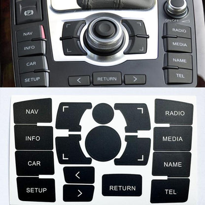 5sets Multimedia Radio Panel Repair Sticker Button Repair Decal, For Audi A6 / A6L 2007-2011 Left Drive, For Audi A6 / A6L 2004-2006 Left Drive