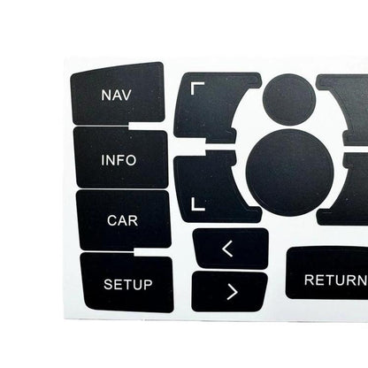5sets Multimedia Radio Panel Repair Sticker Button Repair Decal, For Audi A6 / A6L 2007-2011 Left Drive, For Audi A6 / A6L 2004-2006 Left Drive