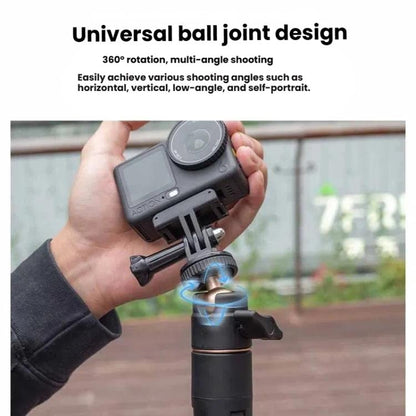 1.2m Extendable Selfie Stick Tripod For Action Cameras With Ball Head 360-Degree Rotatable