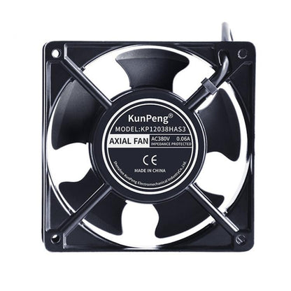 KunPeng KP12038HAS2 12cm Oil-Impregnated Bearing Cooling Fan Industrial AC Fan, 110V, 220V, 380V