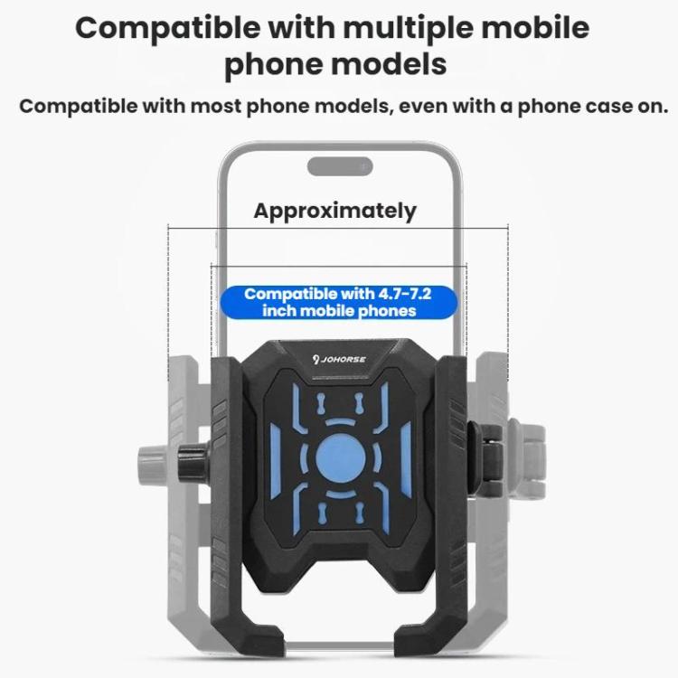 JOHORSE Telescopic Outdoor Phone Holder for Bicycles and Electric Bikes