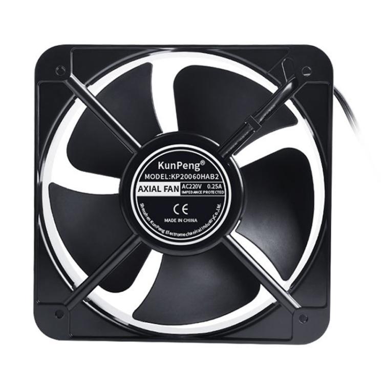 KunPeng 65W 20cm 2300r/Min AC Ball Bearing Axial Flow Fan Charging Pile Cooling Fan, 220V, 110V, 380V