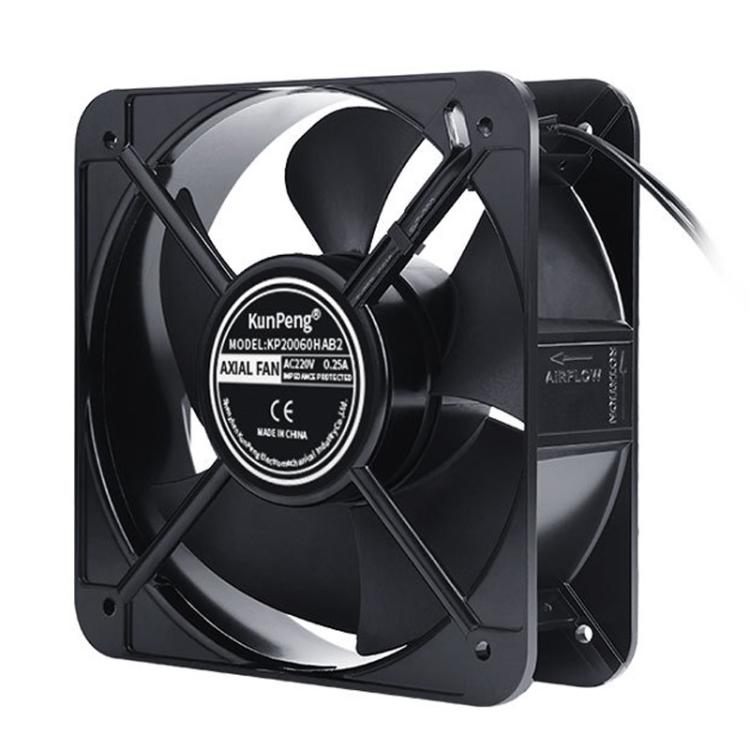 KunPeng 65W 20cm 2300r/Min AC Ball Bearing Axial Flow Fan Charging Pile Cooling Fan, 220V, 110V, 380V