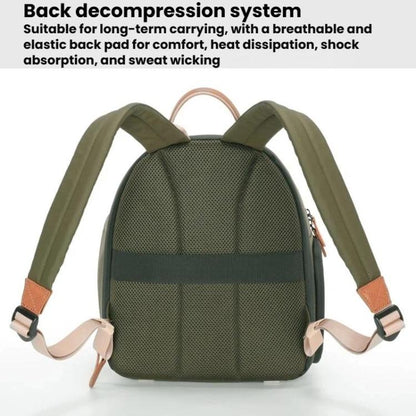 Cwatcun D249 Casual Shoulder Camera Bag Decompressorized Quick Access DSLR Storage Bag, Medium Army Green