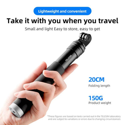 TELESIN 0.9M Selfie Stick Monopod Tripod Compatible With Action Cameras And Smartphones, Aluminum Alloy Tripod, Plastic Tripod