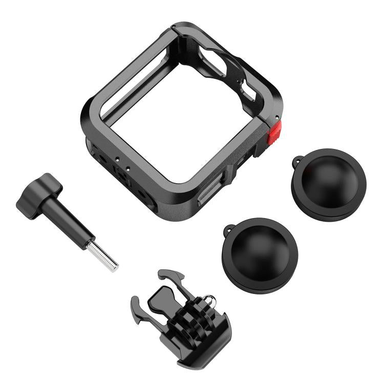 For GoPro MAX2 Aluminum Alloy Cage Kit Protective Frame With Dual Cold Shoe Mounts, Kit A
