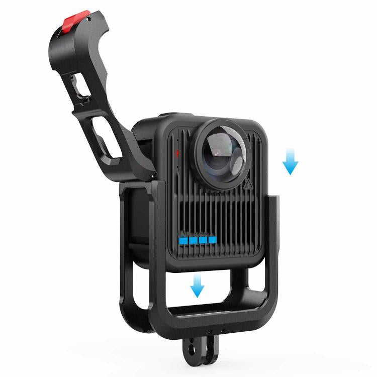 For GoPro MAX2 Aluminum Alloy Cage Kit Protective Frame With Dual Cold Shoe Mounts, Kit A