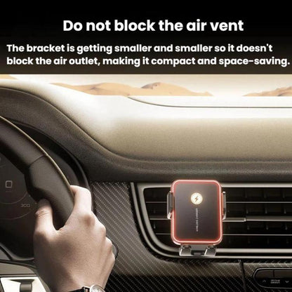 SD15 15W Electric Auto-Clamping Car Air Vent Mount 3-Axis Linkage Phone Wireless Charger With Ambient Light, SD15