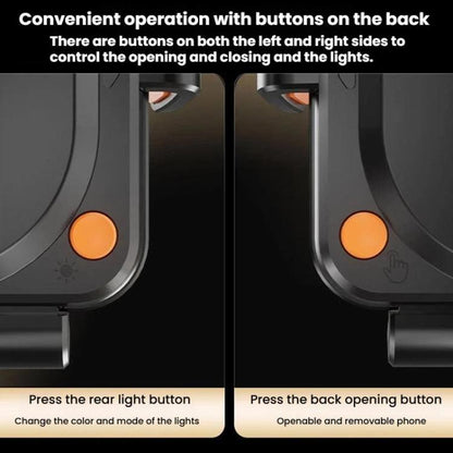 SD15 15W Electric Auto-Clamping Car Air Vent Mount 3-Axis Linkage Phone Wireless Charger With Ambient Light, SD15