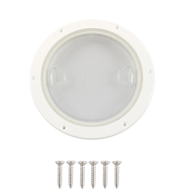 Yacht/Marine Nylon Round Transparent Deck Cover, 4 inch, 6 inch, 8 inch, 4 inch With Screws, 6 inch With Screws, 8 inch With Screws