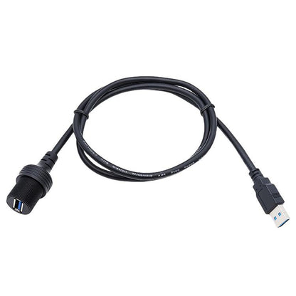 Male To Female 1m Car Boat Yacht Dashboard Extension AMAF Data Charging Connection Cable, USB3.0, USB2.0