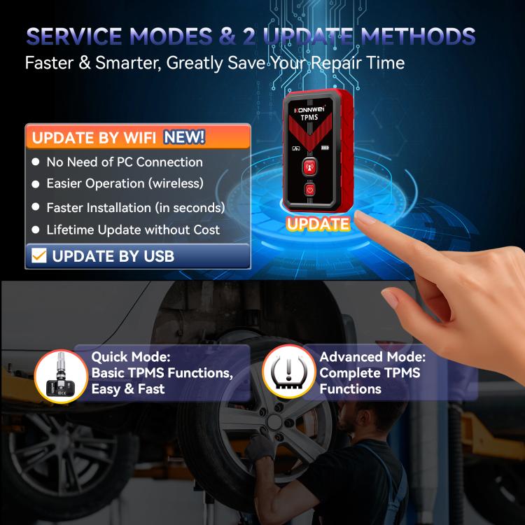 KONNWEI Tire Pressure Monitoring System Connector Supports Bluetooth Version 5.2, TK100