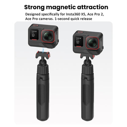 Magnetic Quick-Release Selfie Stick Tripod for Insta360 X5 / Ace Pro 2 / Ace Pro with 360-Degree Rotation, for Insta360 X5, Ace Pro 2, Ace Pro