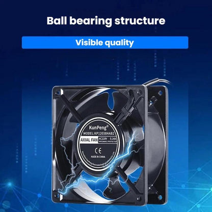 KunPeng 23W 12cm Ball Bearing AC Cooling Fan Industrial Humidifier Fan, 110V, 220V, 380V