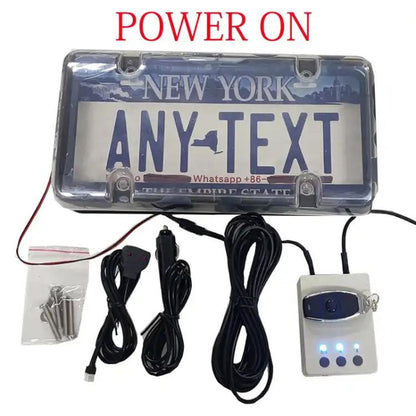 US Standard Fog Version License Plate Frame Remote-Controlled Car License Plate Protector, US Standard Single
