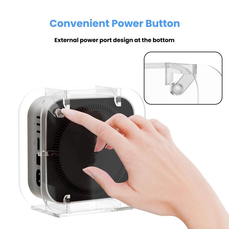 For Mac Mini M4 2024 Vertical Acrylic Desktop Stand Anti-Slip Storage Holder, For Mac Mini M4 Vertical