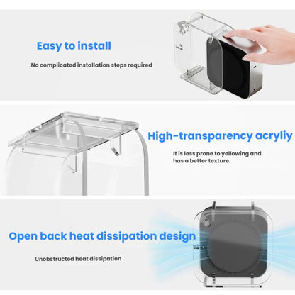 For Mac Mini M4 2024 Vertical Acrylic Desktop Stand Anti-Slip Storage Holder, For Mac Mini M4 Vertical