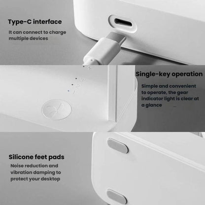 F3A Slim Mini Desk Fan Home USB Quiet Desktop Fan Portable Rechargeable Fan