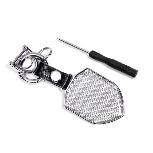 Carbon Fiber Pattern Car Keychain Metal Key Ring