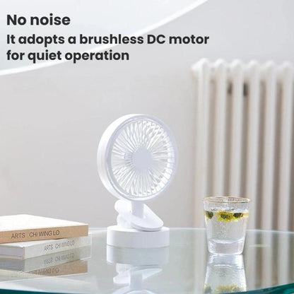 F5 Desktop Oscillating Clip Fan USB Charging Tabletop Mini Fan, F5