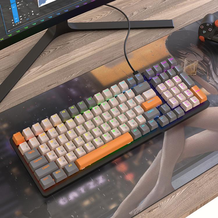 FREE WOLF K3 Russian Mechanical Keyboard 1.5m Wired Gaming Keyboard, Micro-Light Hot-Swap Red Switch, Aqua Green Hot-Swap Blue Switch, Welding Switch Aqua Green Red Switch, Welding Switch Bee Red Switch, Welding Switch Micro-Light Red Switch...