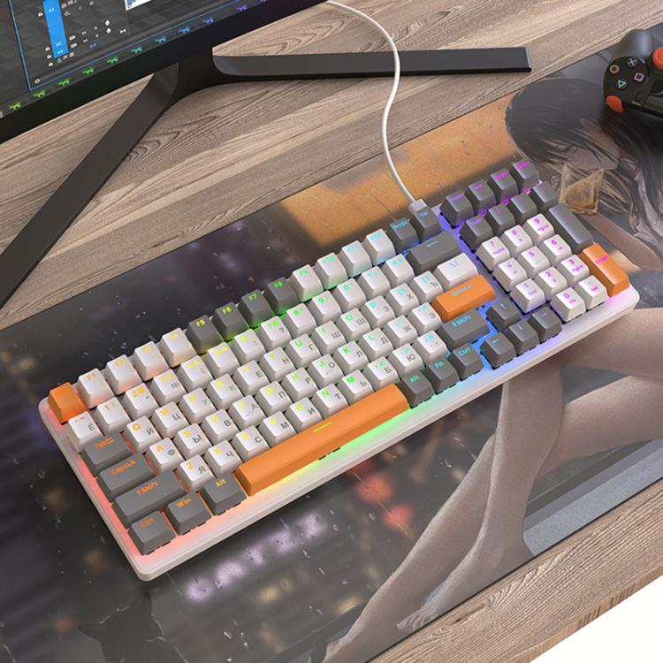 FREE WOLF K3 Russian Mechanical Keyboard 1.5m Wired Gaming Keyboard, Micro-Light Hot-Swap Red Switch, Aqua Green Hot-Swap Blue Switch, Welding Switch Aqua Green Red Switch, Welding Switch Bee Red Switch, Welding Switch Micro-Light Red Switch...