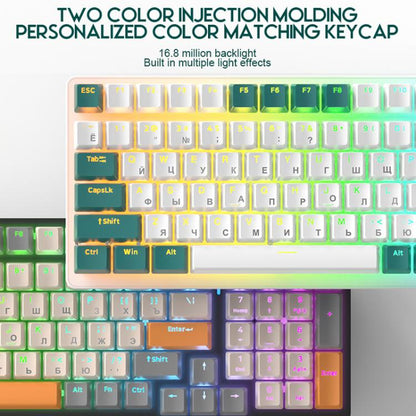 FREE WOLF K3 Russian Mechanical Keyboard 1.5m Wired Gaming Keyboard, Micro-Light Hot-Swap Red Switch, Aqua Green Hot-Swap Blue Switch, Welding Switch Aqua Green Red Switch, Welding Switch Bee Red Switch, Welding Switch Micro-Light Red Switch...