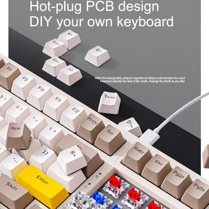 ZIYOULANG K3 MAX Russian Mechanical Keyboard Hot Swap Gasket Structure 1.5m Wired Gaming Keyboard