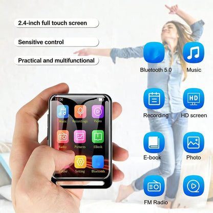 M6 Bluetooth 5.0 MP3 Portable Music Player With Speaker FM Radio E-book, 4GB, 8GB, 16GB, 32GB, 64GB