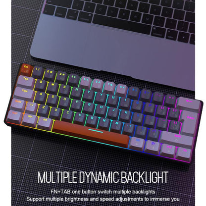 ZIYOULANG T60 Russian Mechanical Keyboard 1.5m Wired Illuminated Gaming Keyboard, Microglow Blue Switch, Microglow Red Switch, Bee Blue Switch, Bee Red Switch, Blue Red Switch, Aqua Green Blue Switch, Chalk Blue Switch