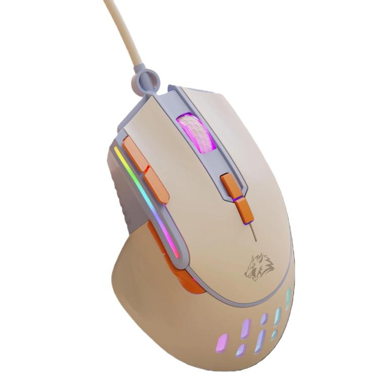 ZIYOULANG M2 RGB Illuminated 1.6m Wired Gaming Mice 12800 DPI Macro-Programmable Mouse