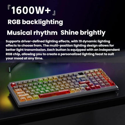 LANGTU T98 Bluetooth / Wireless / Wired Triple-Mode Mechanical Keyboard Hot-Swappable Full N-Key Rollover Gaming Keyboard, Nitro Player Blue Switch 5000mAh, Nitro Player Red Switch 5000mAh, Nitro Player Starfall Switch 10000mAh                         ...