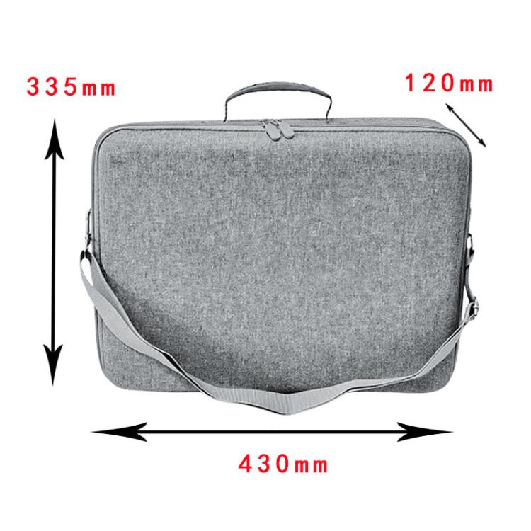 For PS5 Pro Single-Layer Carrying Case Hard Shell Waterproof Travel Bag with Adjustable Shoulder Strap