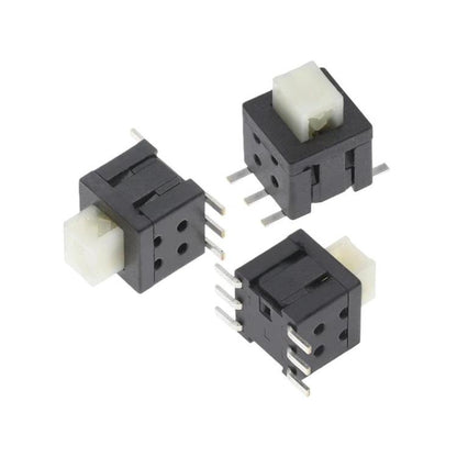 20pcs 5.8 X 5.8mm Tactile Switch Flat Head Dual-Row 6-Pin Power Button, Latching, Non-Latching