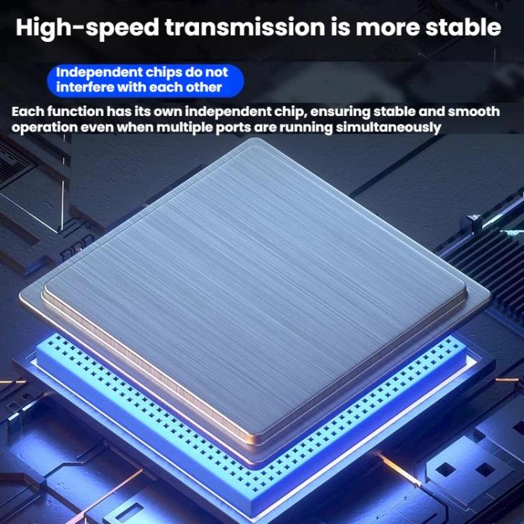 Type-C 5 In 1 Docking Station HDMI 4K 60Hz Screen Mirroring Converter USB 3.0 Splitter Laptop Hub, T615