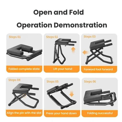 Foldable Yoga Inversion Bench Heavy-Duty Anti-Tip Chair for Home Fitness Body Shaping