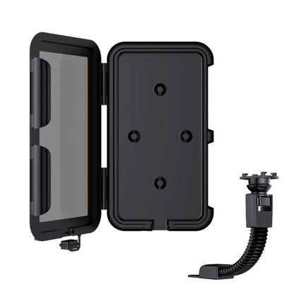 Fully Enclosed Waterproof Touchscreen-compatible Bicycle Motorcycle Phone Holder, Rearview Mirror Mount 6.7 inches, Handlebar Mount 6.7 inches, Rearview Mirror Mount 7.4 inches, Handlebar Mount 7.4 inches