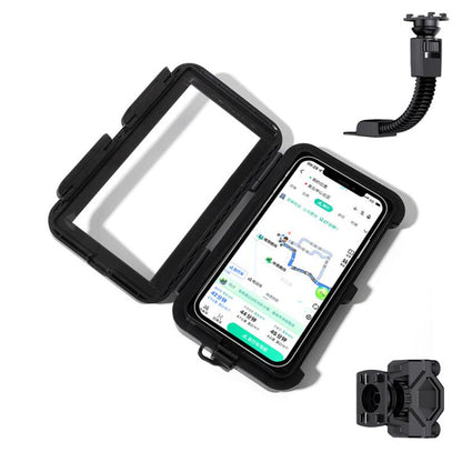 Fully Enclosed Waterproof Touchscreen-compatible Bicycle Motorcycle Phone Holder, Rearview Mirror Mount 6.7 inches, Handlebar Mount 6.7 inches, Rearview Mirror Mount 7.4 inches, Handlebar Mount 7.4 inches