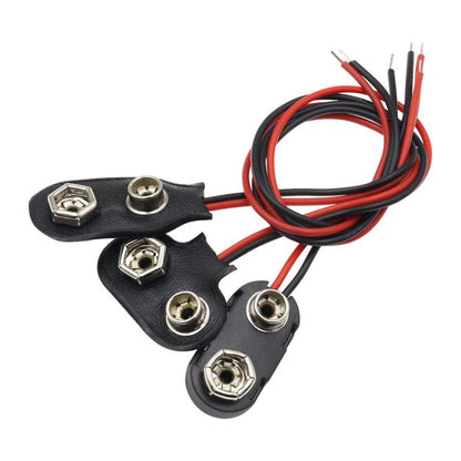 10pcs 9V Battery Clip With Wires Battery Holder Case, Type I Hard Buckle, Type I, Type T, Type I With DC Plug, Type T With DC Plug