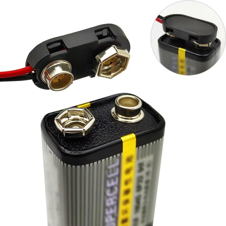 10pcs 9V Battery Clip With Wires Battery Holder Case, Type I Hard Buckle, Type I, Type T, Type I With DC Plug, Type T With DC Plug
