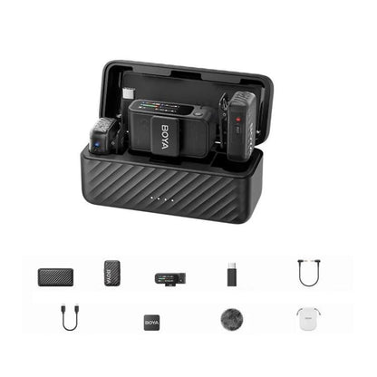 BOYA MIC2 Wireless Lavalier Microphone Mobile Camera Live Streaming Noise Reduction Film & TV Recording Mic, 03 1 To 1 No Case, 02 1 To 2 With Case No Lapel Mic, 01 1 To 2 With Case+Lapel Mic