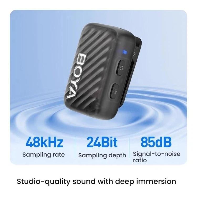 BOYA MIC2 Wireless Lavalier Microphone Mobile Camera Live Streaming Noise Reduction Film & TV Recording Mic, 03 1 To 1 No Case, 02 1 To 2 With Case No Lapel Mic, 01 1 To 2 With Case+Lapel Mic