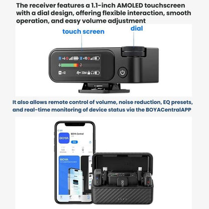 BOYA MIC2 Wireless Lavalier Microphone Mobile Camera Live Streaming Noise Reduction Film & TV Recording Mic, 03 1 To 1 No Case, 02 1 To 2 With Case No Lapel Mic, 01 1 To 2 With Case+Lapel Mic